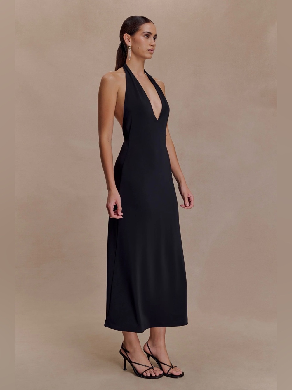 MESHKI US Genie Slinky Halter Midi Dress - Picture 5 of 8